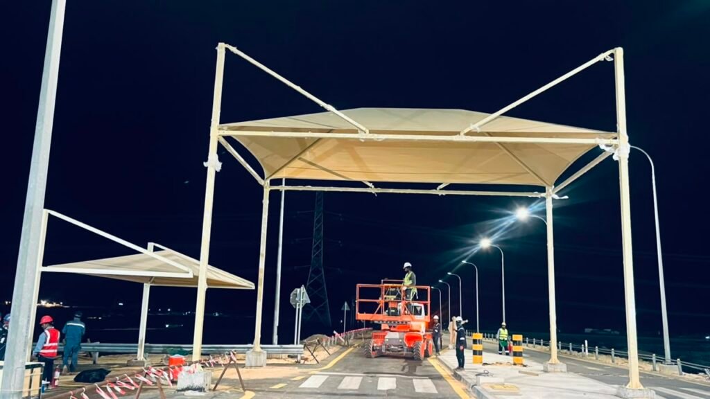 Tensile Fabric Shade Structures in KSA
